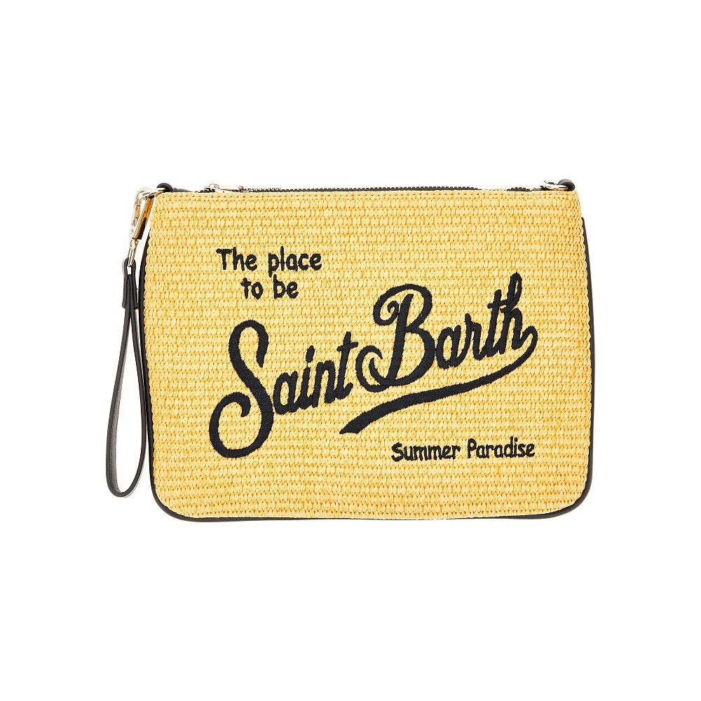 'Parisienne' raphia pouch