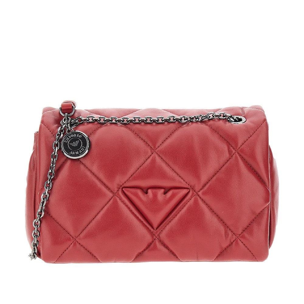 Faux nappa leather crossbody bag