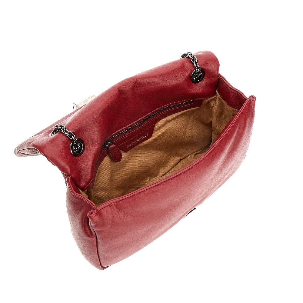 Faux nappa leather crossbody bag