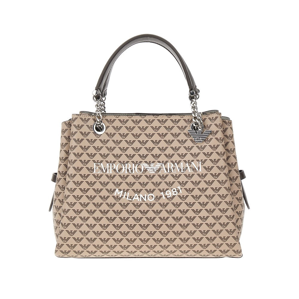 Borsa in finta pelle Eagle all-over