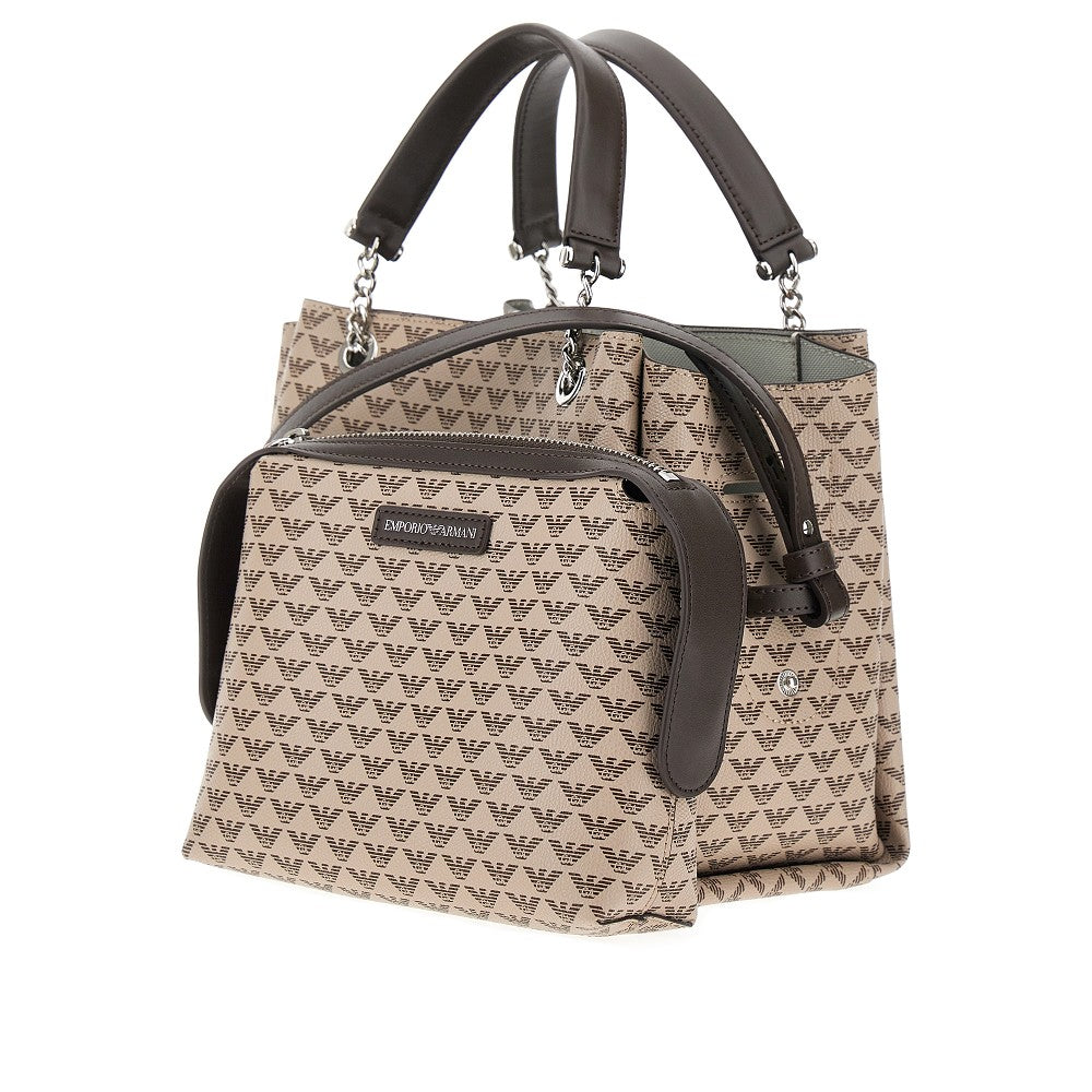 Borsa in finta pelle Eagle all-over