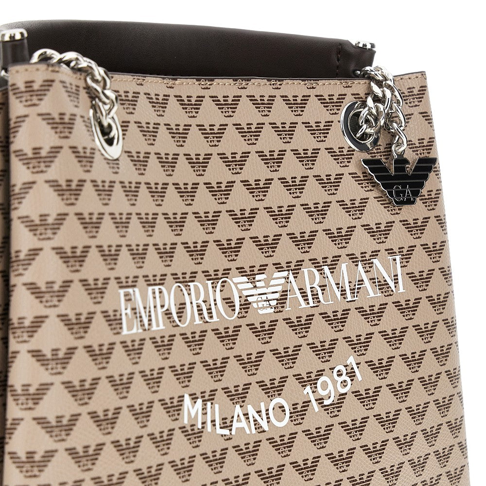 Borsa in finta pelle Eagle all-over