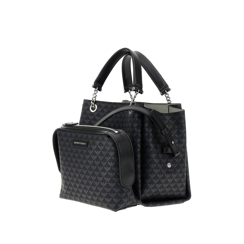 Borsa in finta pelle Eagle all-over