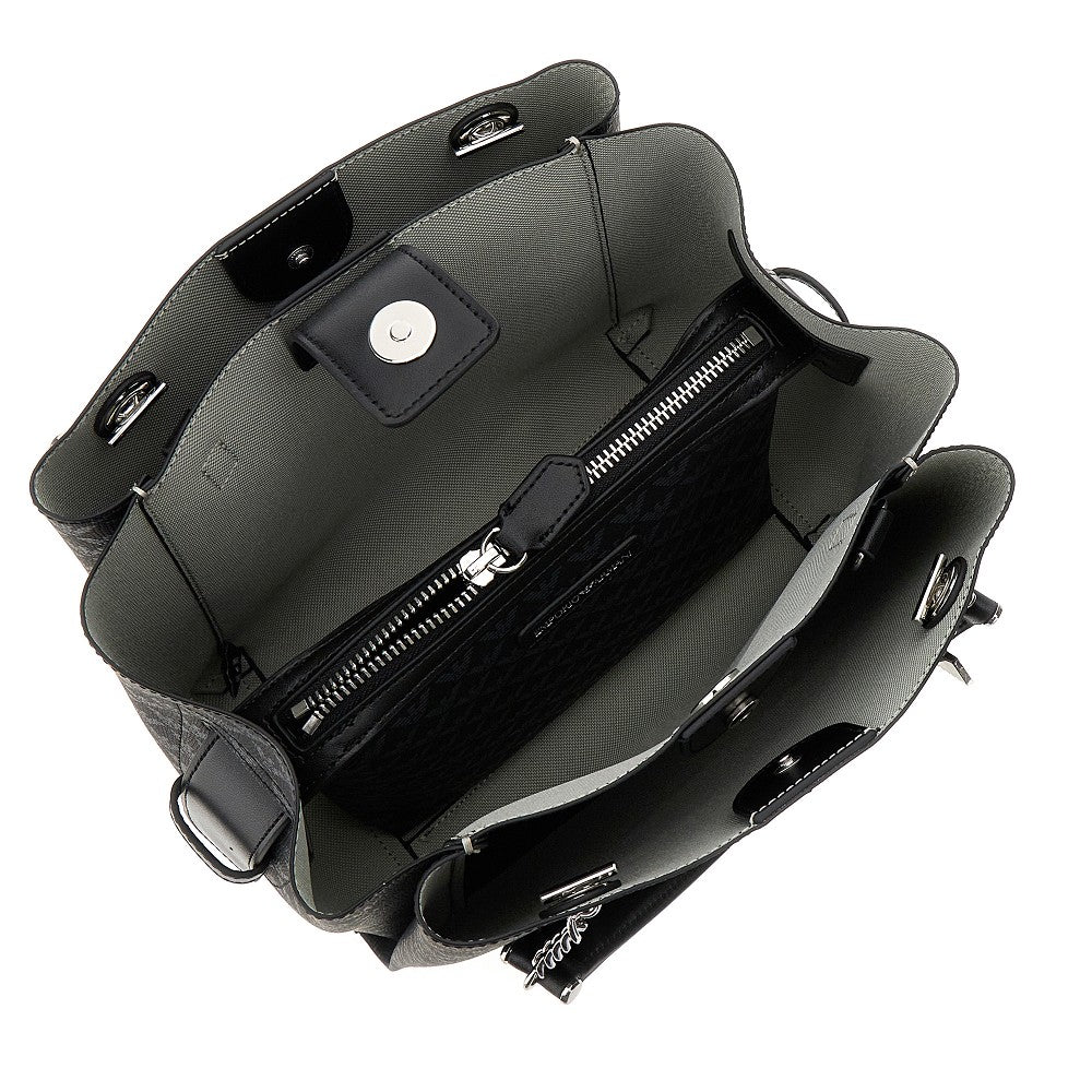 Borsa in finta pelle Eagle all-over