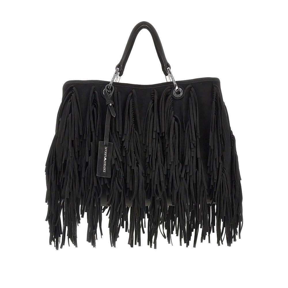 Fringed faux suede leather medium 'MyEA' bag