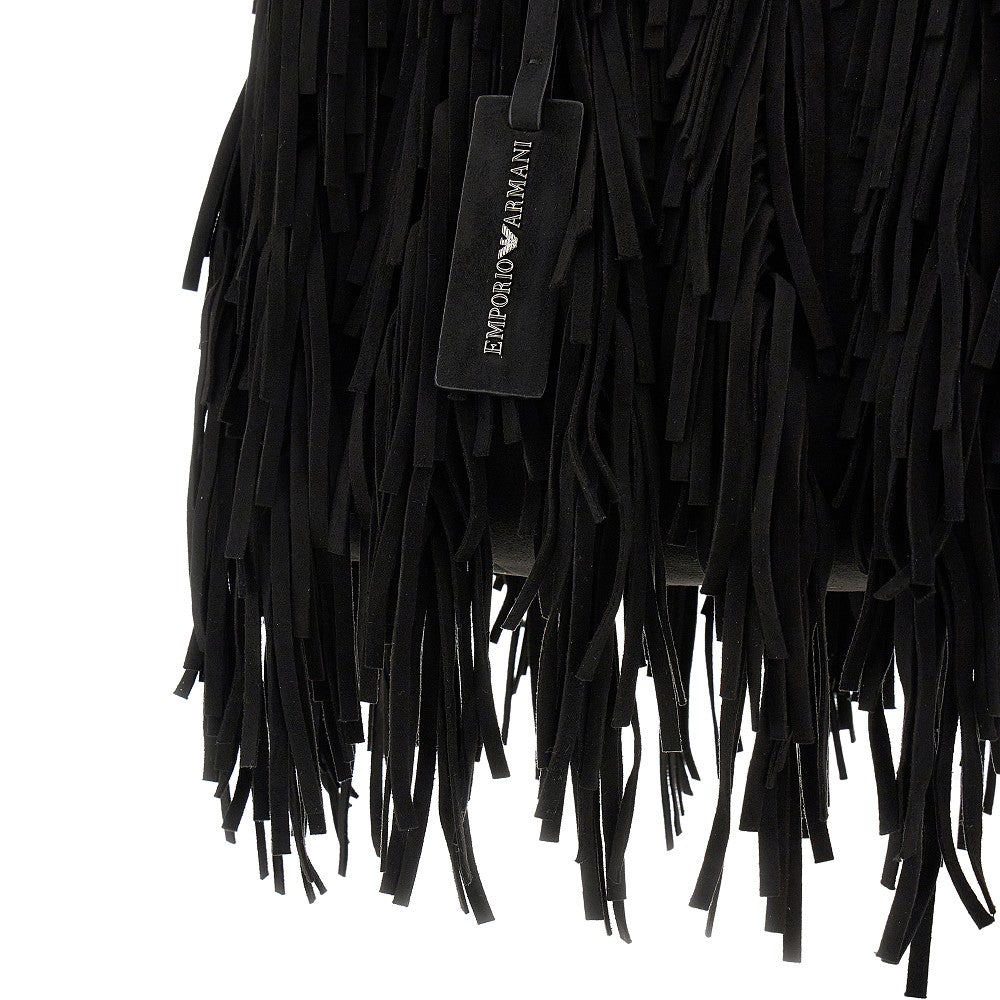 Fringed faux suede leather medium 'MyEA' bag
