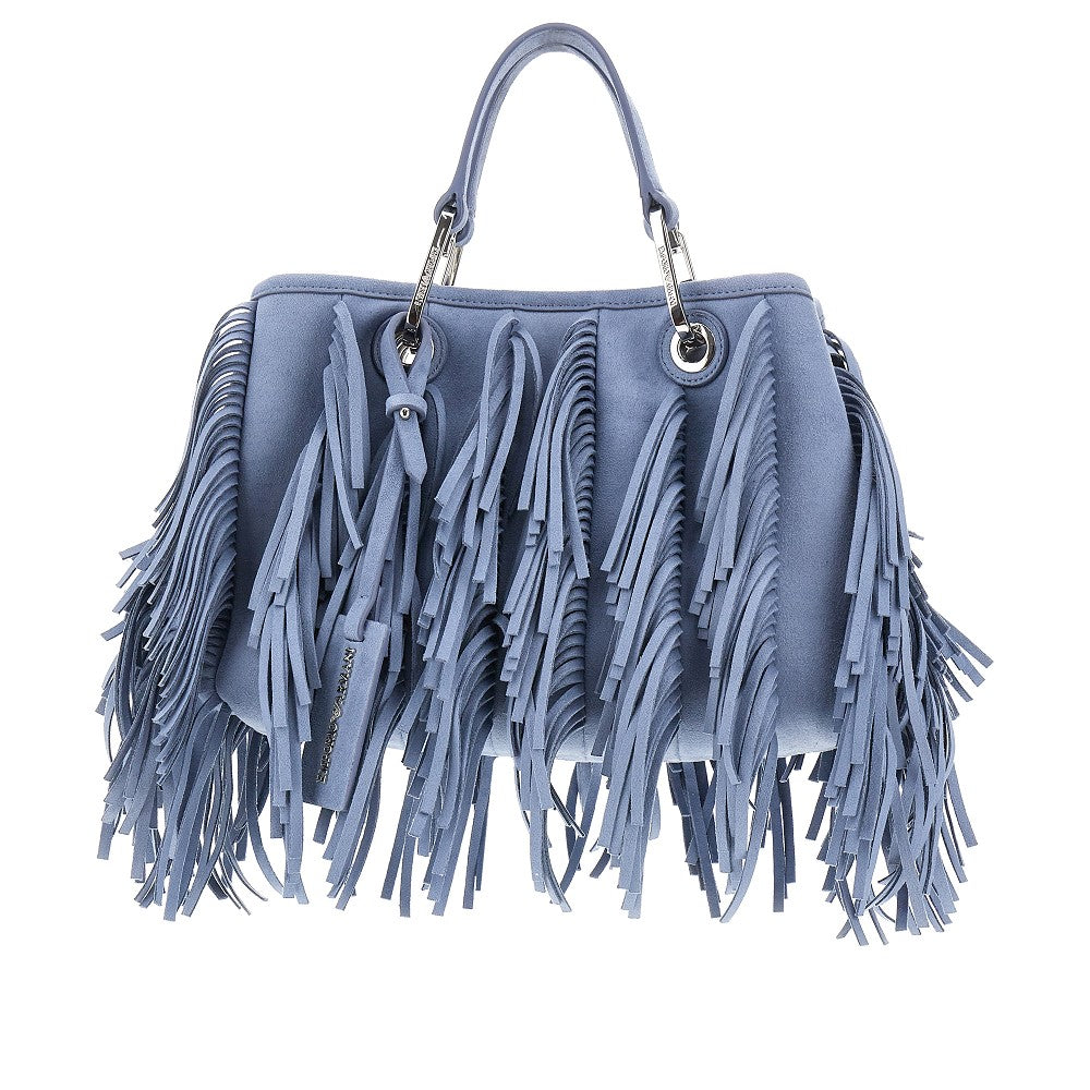 Borsa 'MyEA' piccola in similpelle con frange