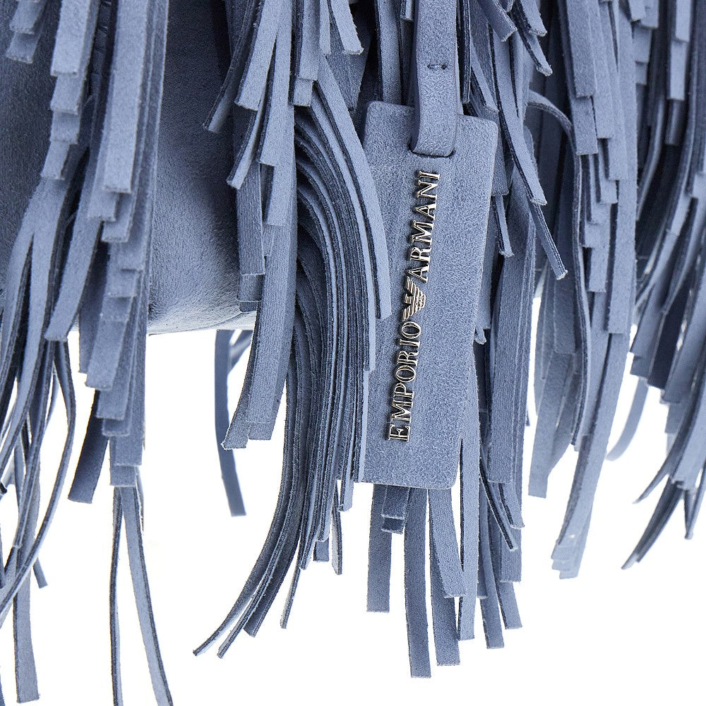 Borsa 'MyEA' piccola in similpelle con frange
