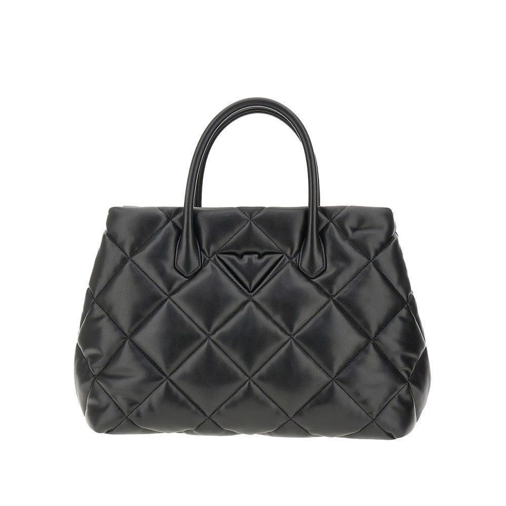 Tote bag grande in simil nappa trapuntata