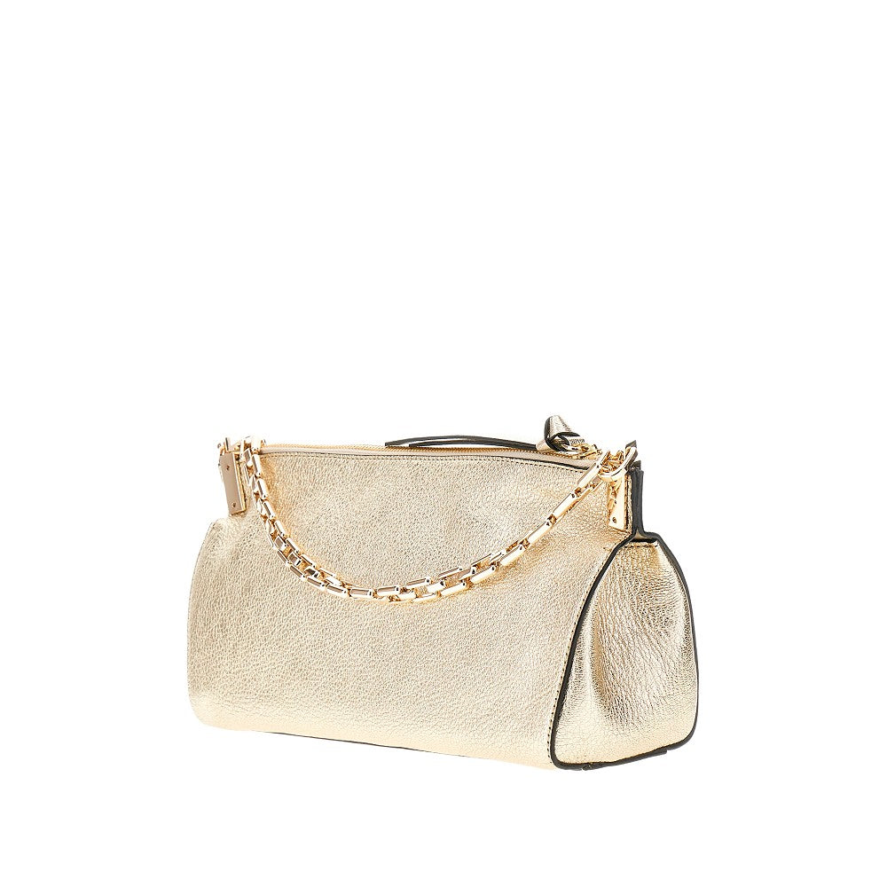 Borsa Hobo piccola in pelle con catena