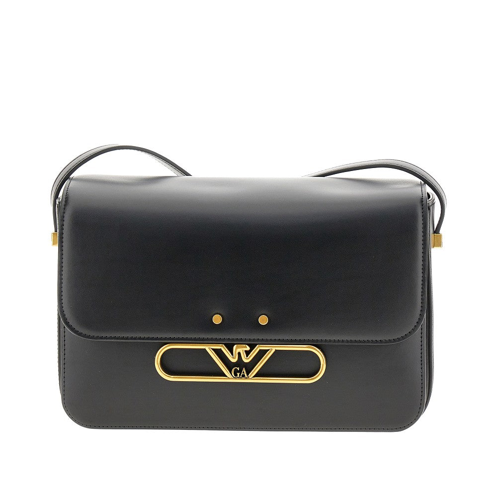 Eagle buckle leather bag