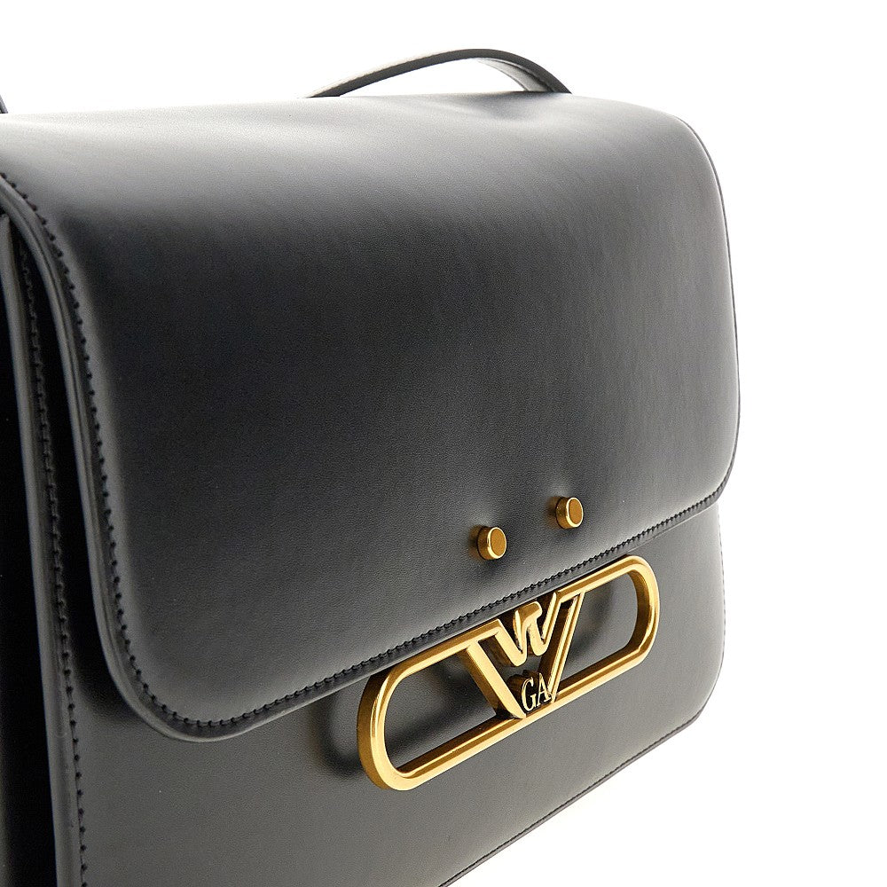 Eagle buckle leather bag