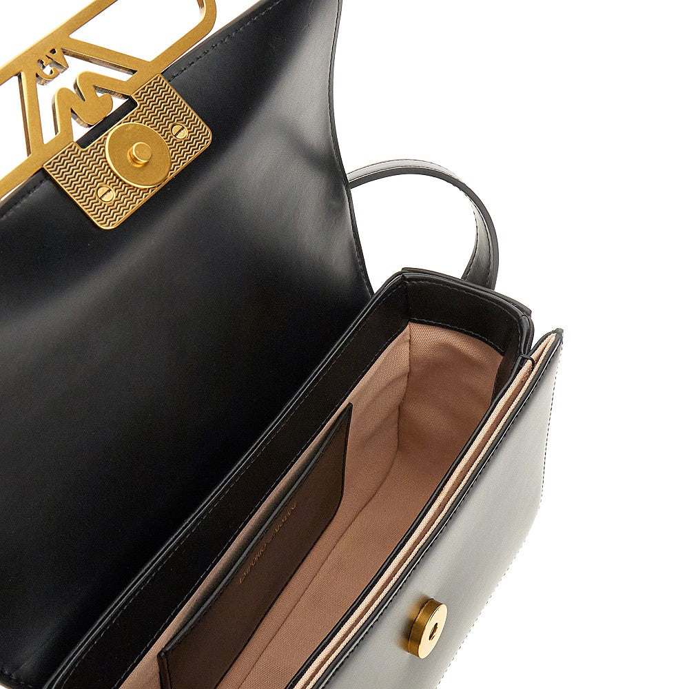 Borsa media in pelle con fibbia Aquila