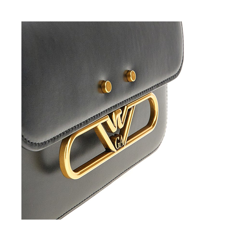 Borsa media in pelle con fibbia Aquila