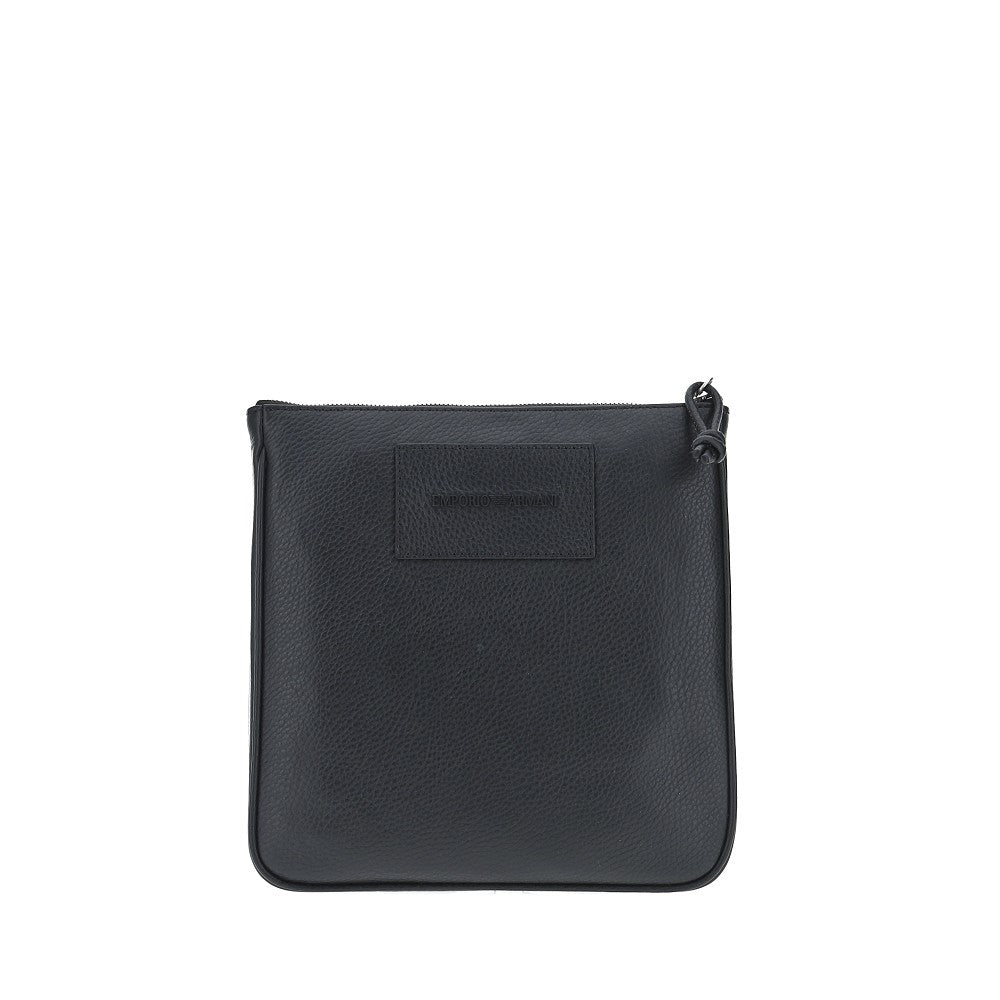 Grained leather crossbody bag