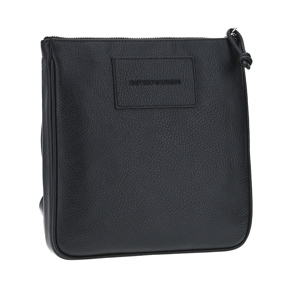 Grained leather crossbody bag