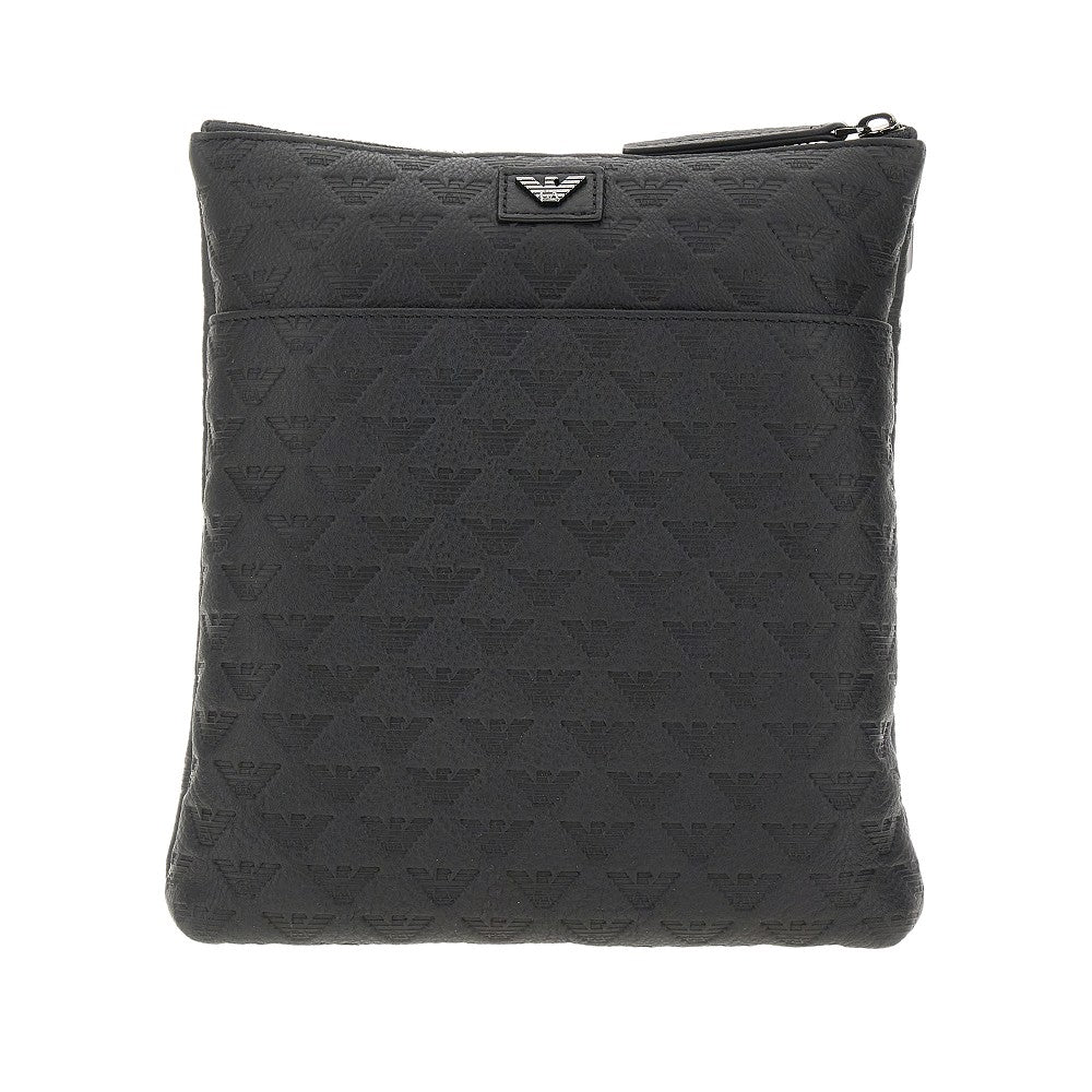 Eagle embossed leather crossbody bag
