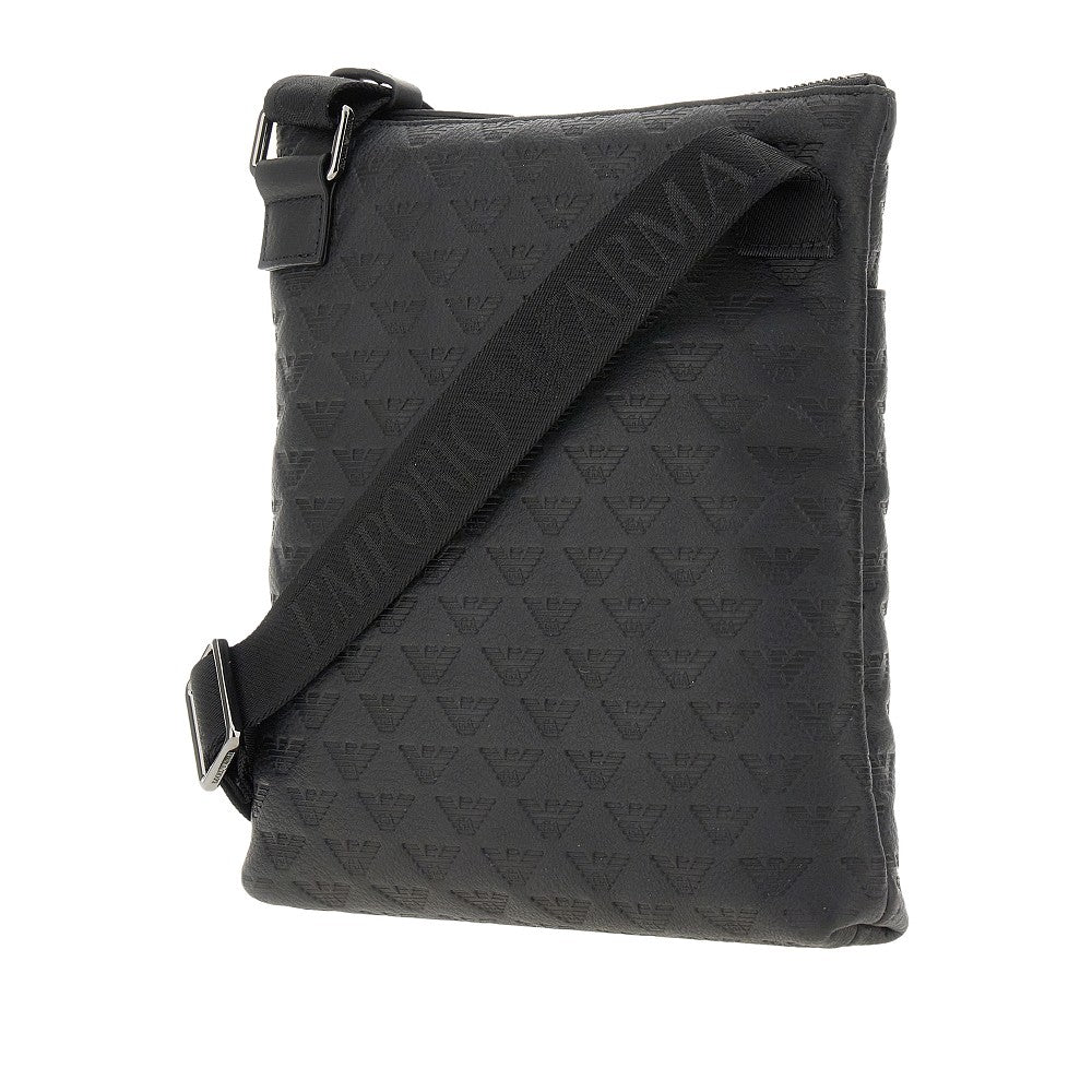 Borsa a tracolla in pelle goffrata Eagle
