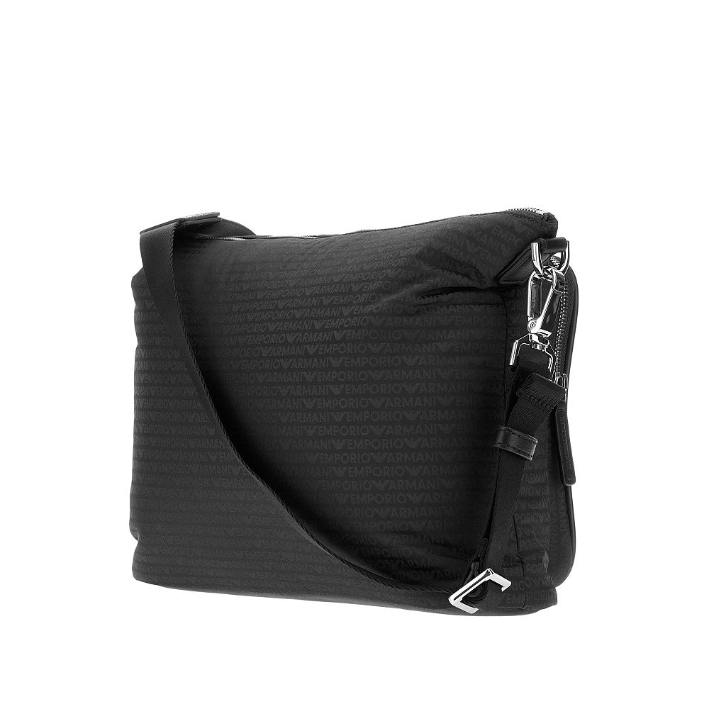 All-over logo jacquard nylon crossbody bag