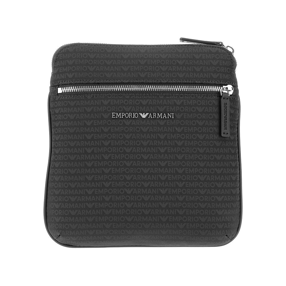 Tracolla piatta in nylon jacquard logato