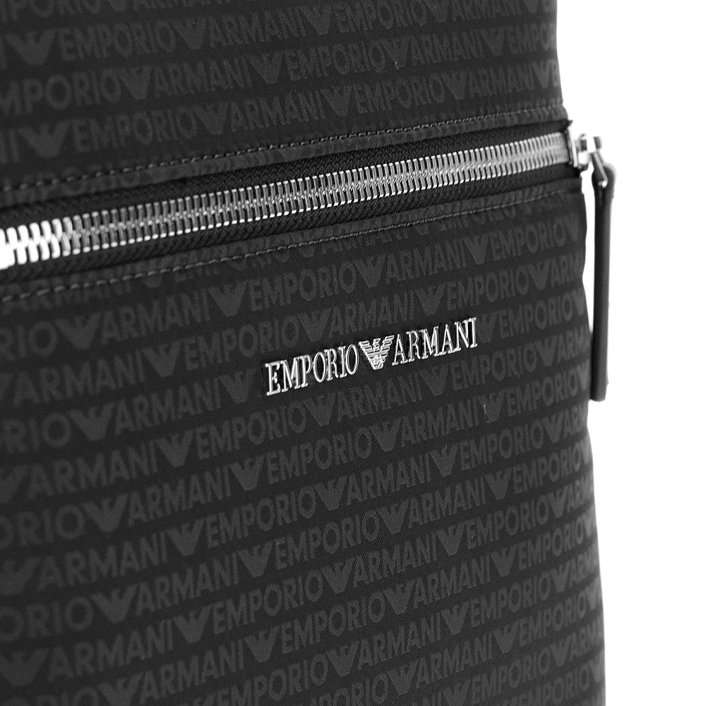 Tracolla piatta in nylon jacquard logato