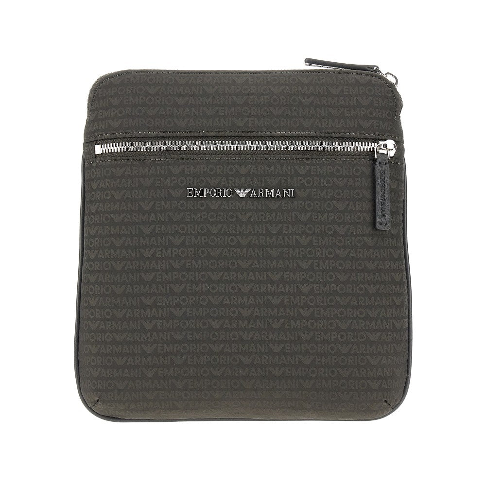 Tracolla piatta in nylon jacquard logato