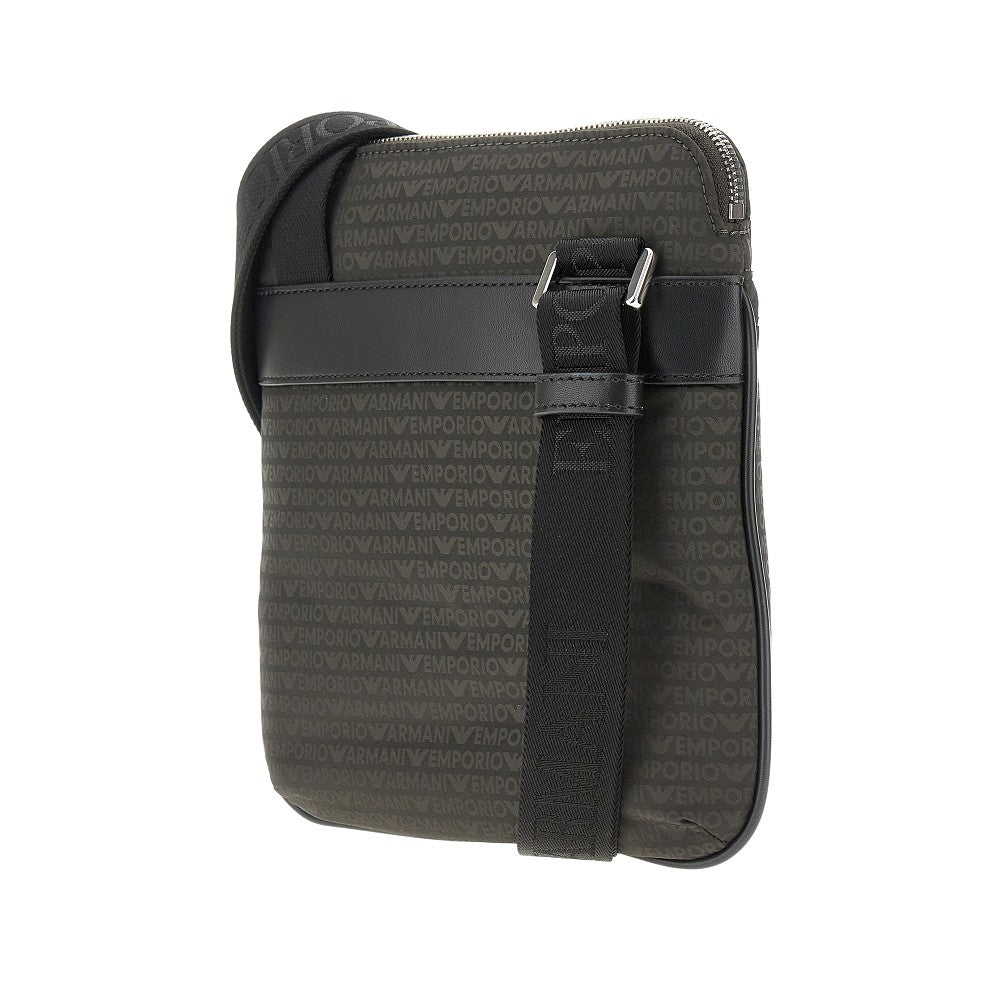Tracolla piatta in nylon jacquard logato