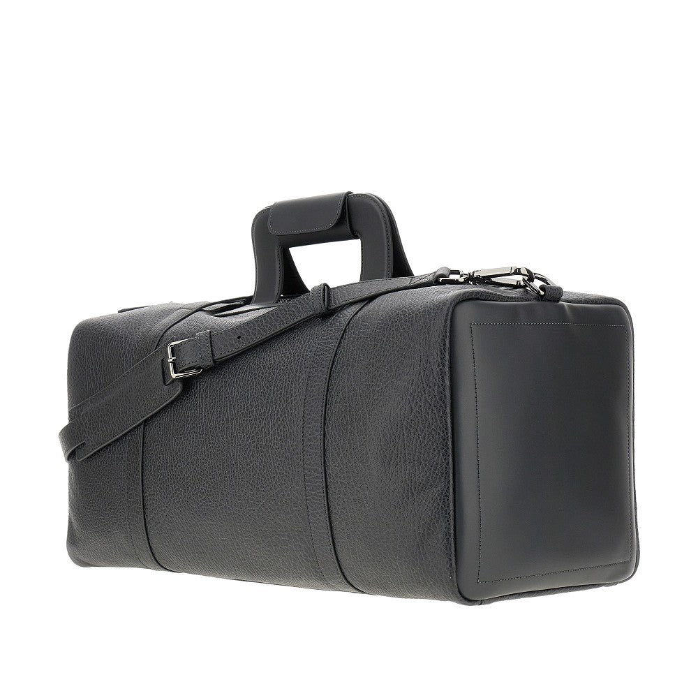 Grained leather weekend bag