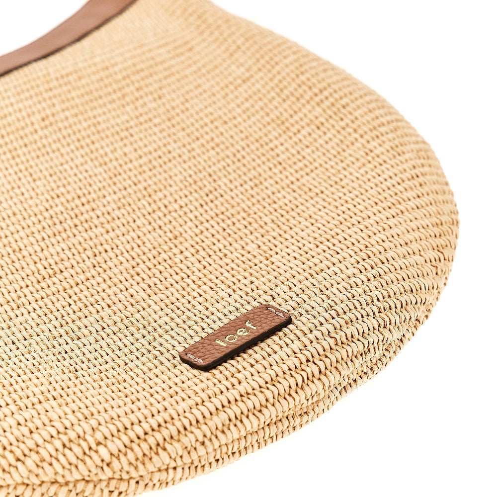 Leather and raffia 'Maxi Lula' bag