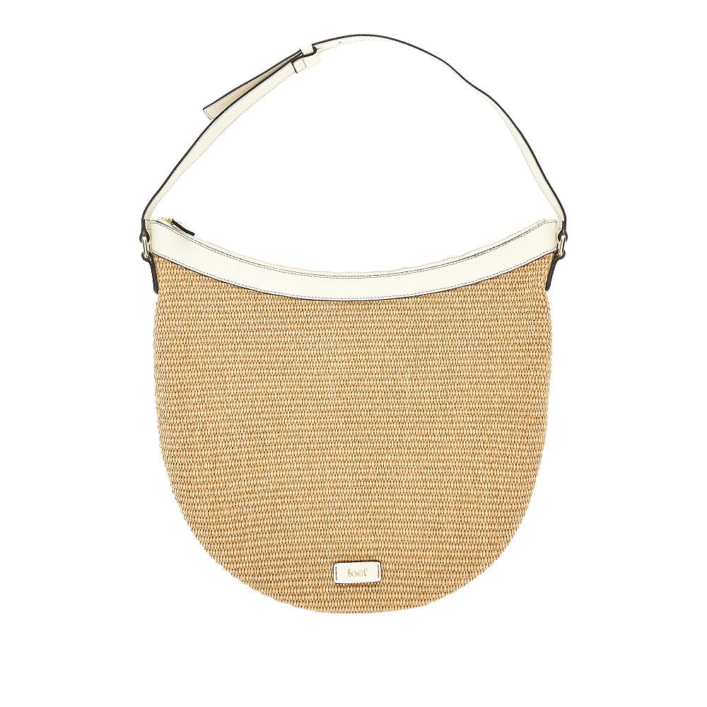 Leather and raffia 'Maxi Lula' bag