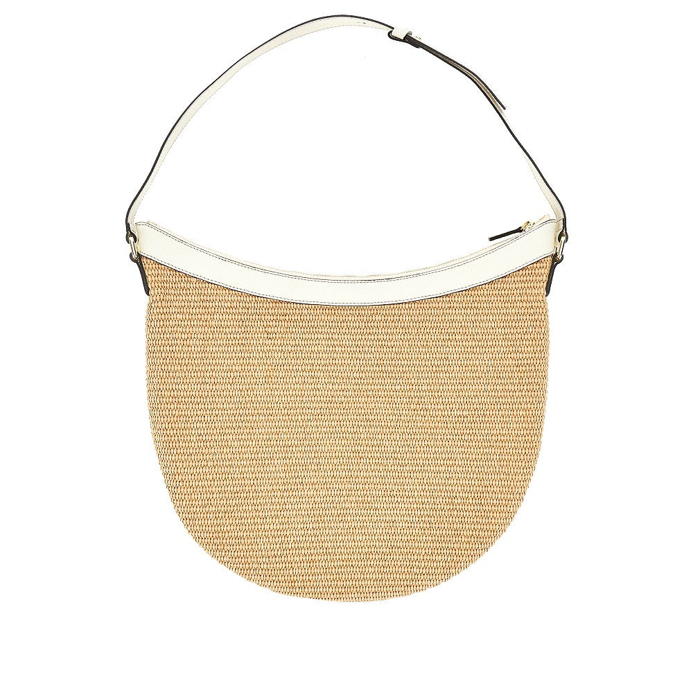 Leather and raffia 'Maxi Lula' bag