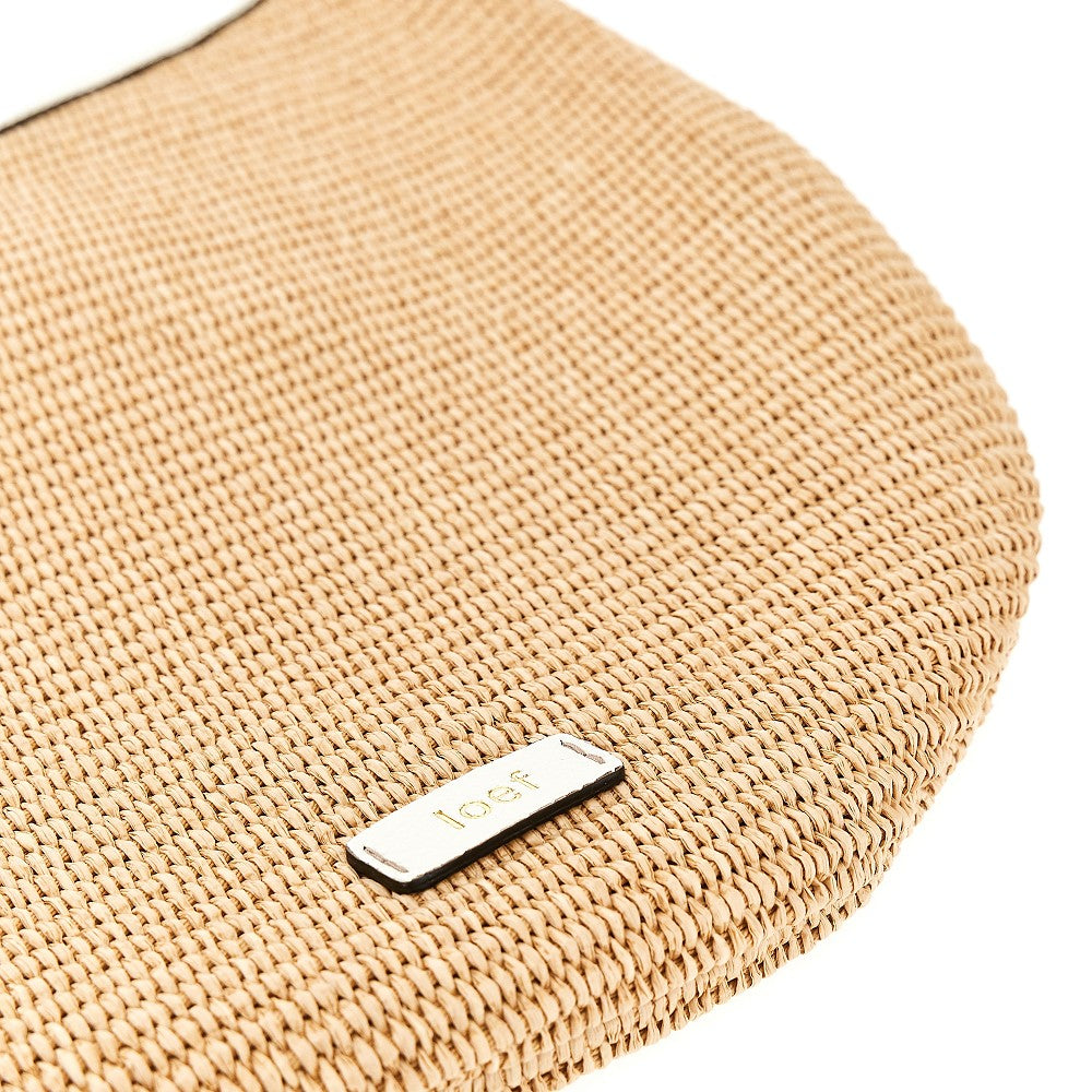 Leather and raffia 'Maxi Lula' bag