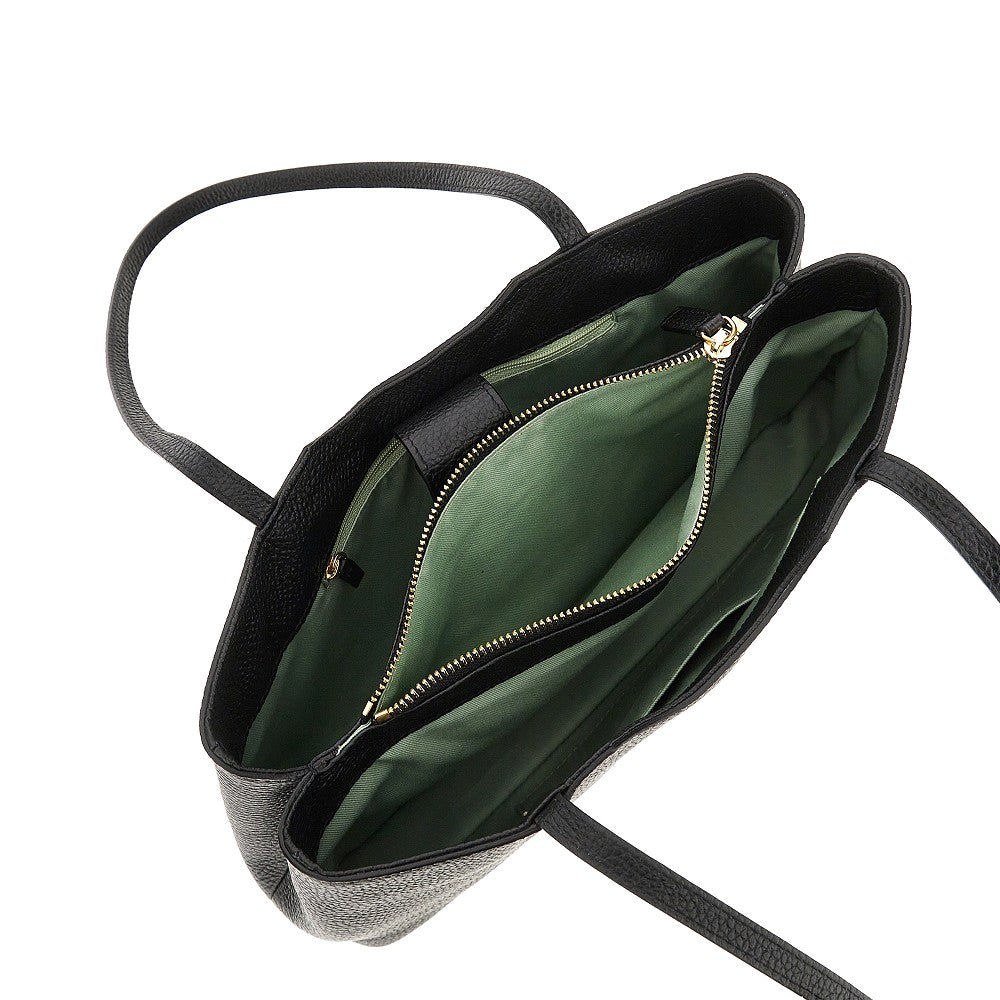 Grained leather midi 'Mercie' bag