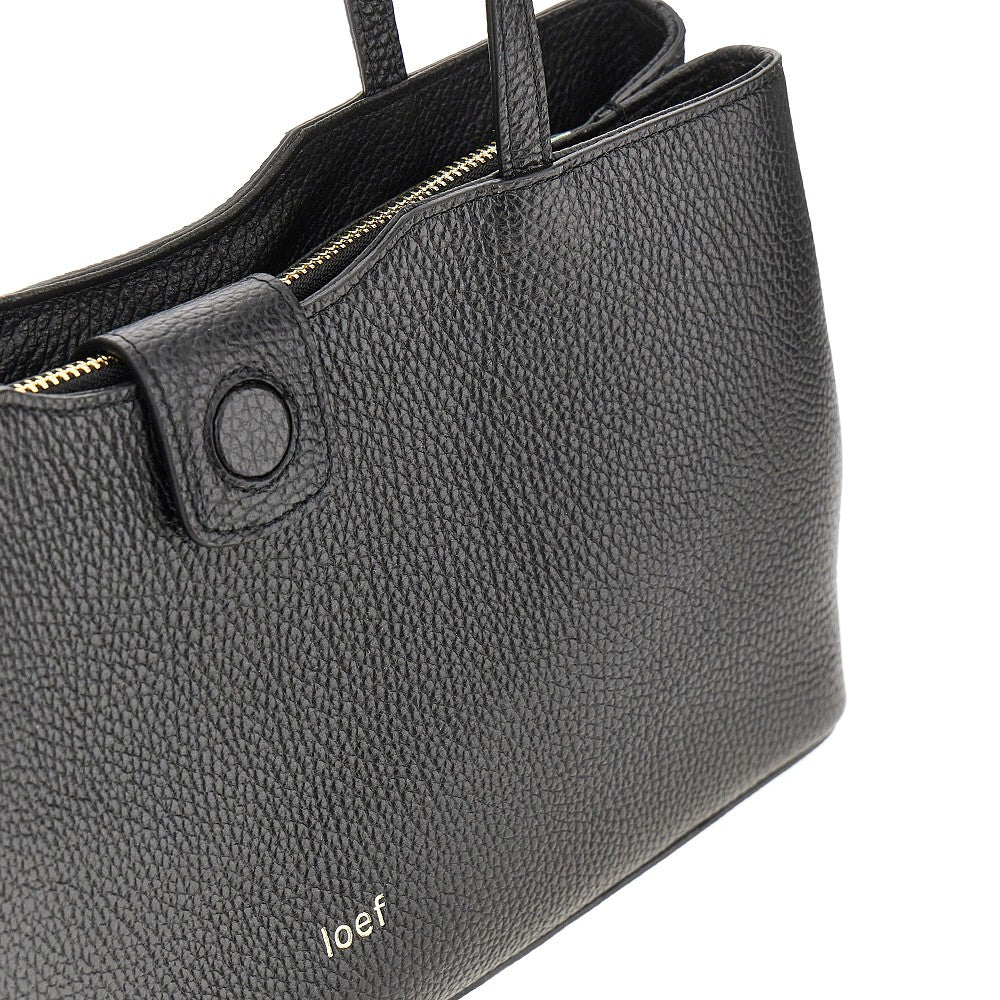 Grained leather midi 'Mercie' bag