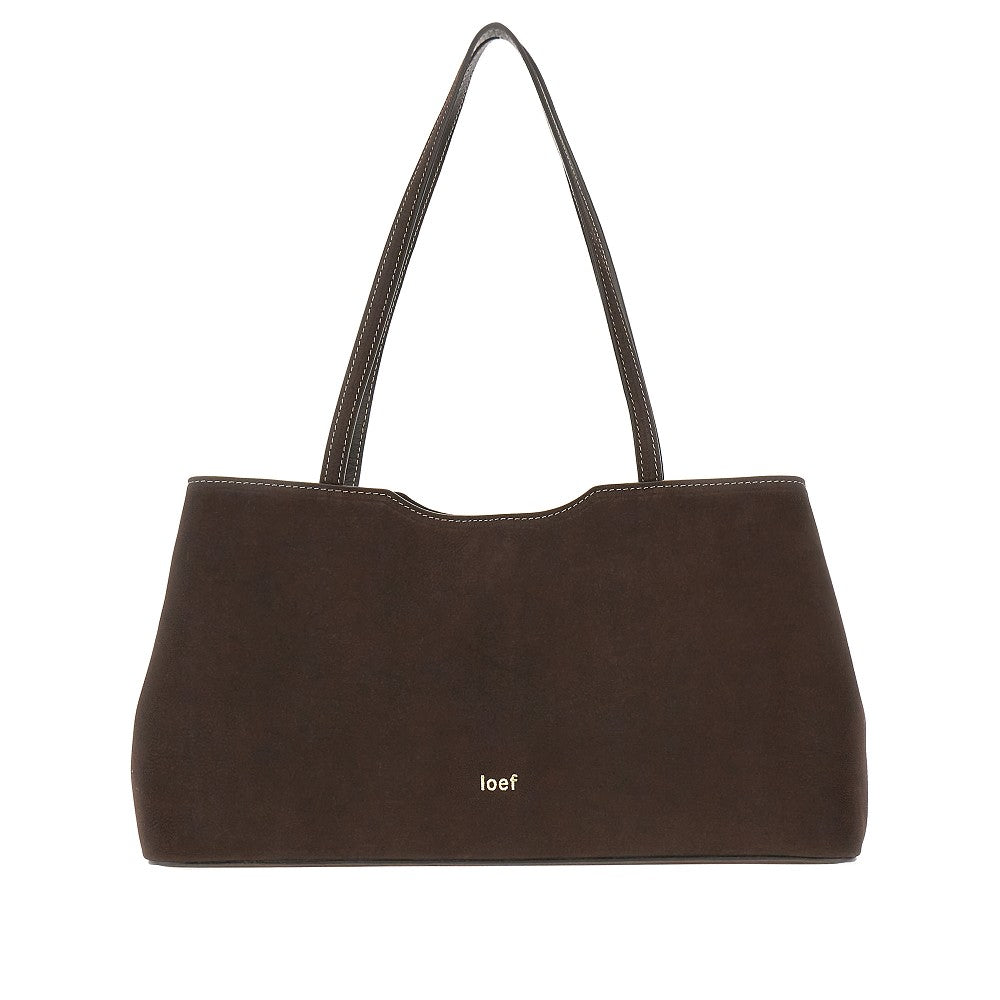Nubuck leather midi 'Mercie' bag