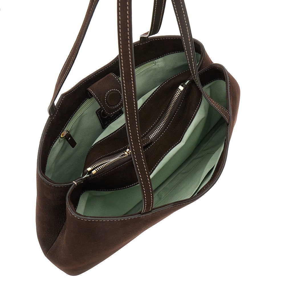 Nubuck leather midi 'Mercie' bag