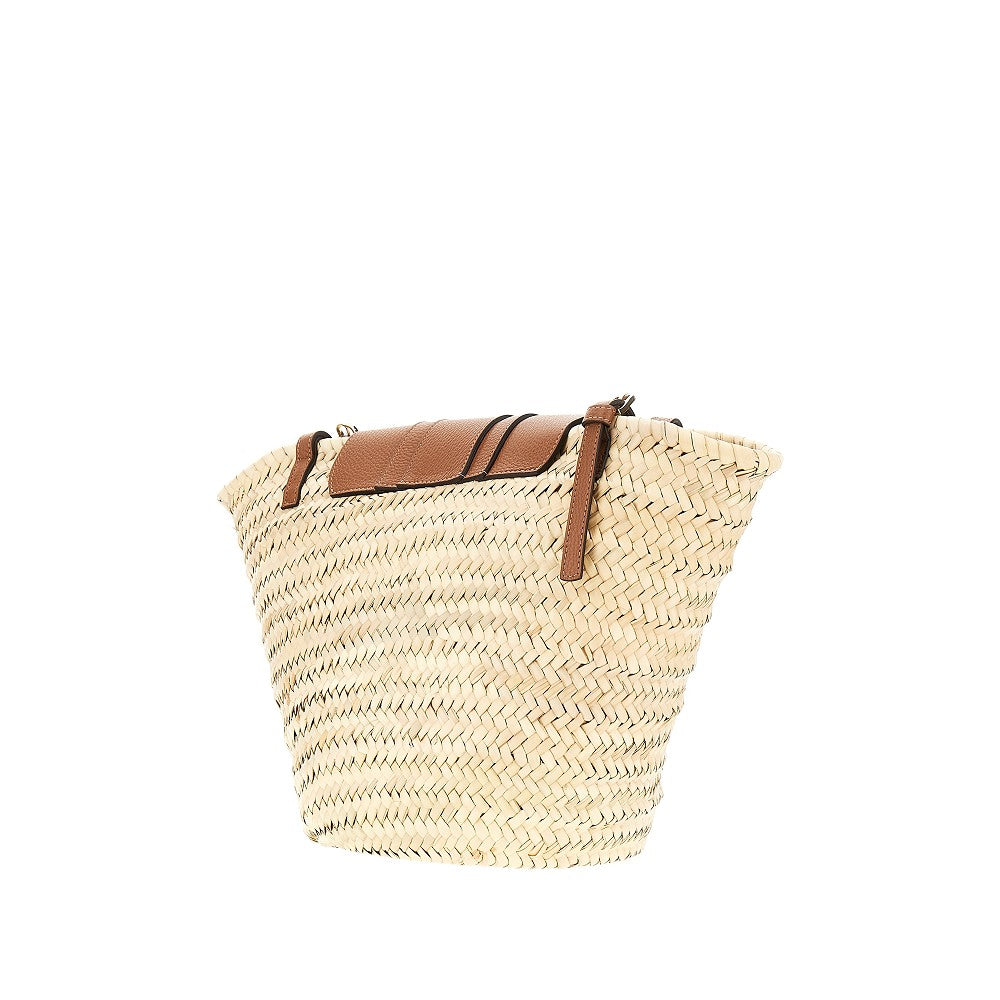 'Sunnybag' woven palm leaves basket bag