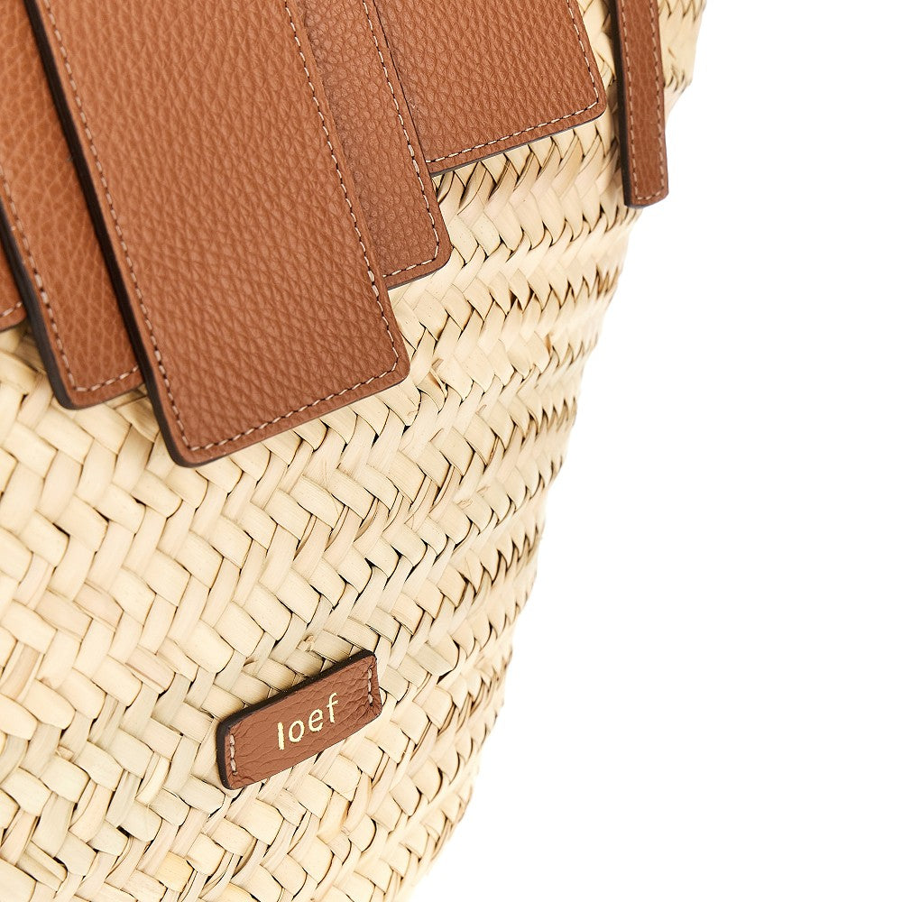 'Sunnybag' woven palm leaves basket bag
