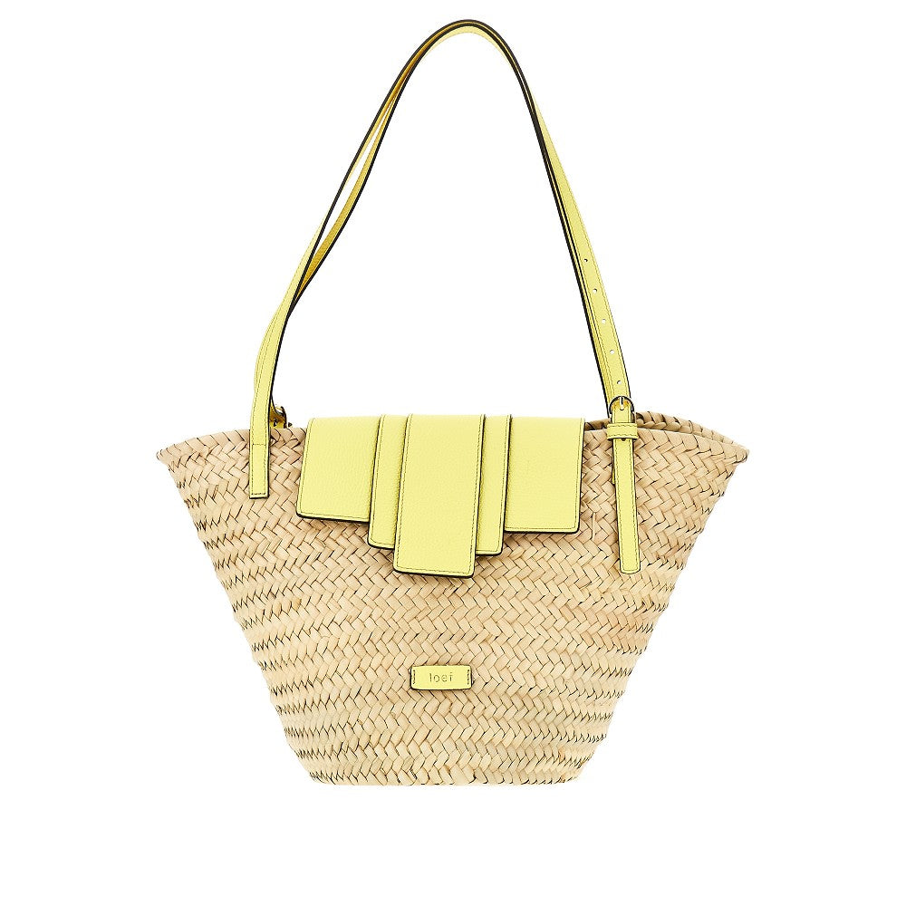 'Sunnybag' woven palm leaves basket bag