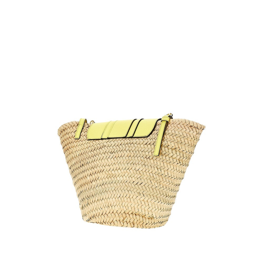 'Sunnybag' woven palm leaves basket bag