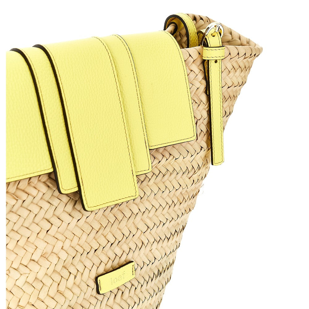 'Sunnybag' woven palm leaves basket bag