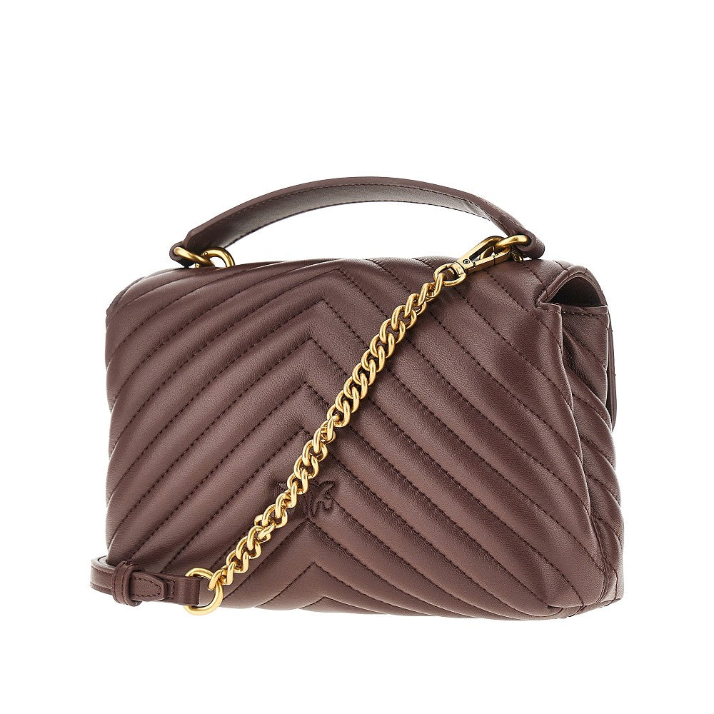 Chevron nappa leather mini Love Lady Puff bag