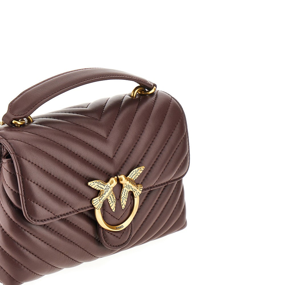Chevron nappa leather mini Love Lady Puff bag