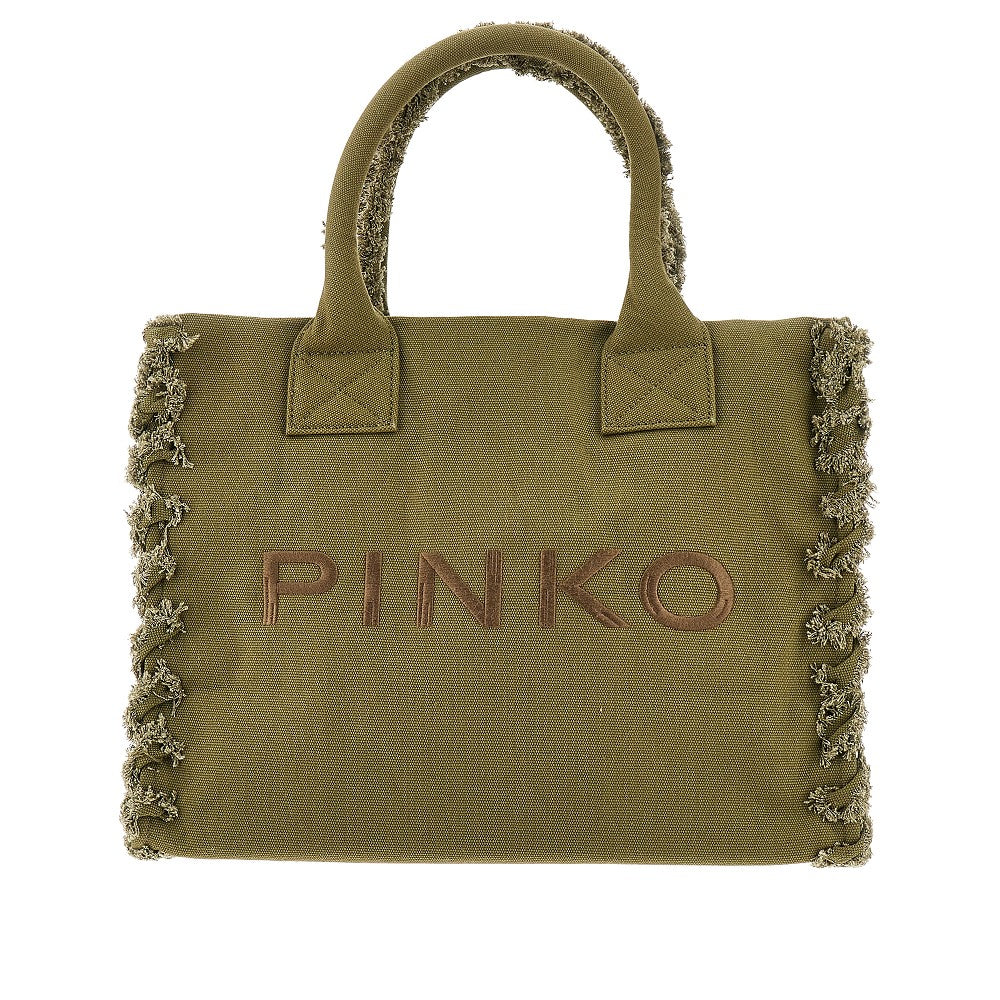 Beach shopper in canvas riciclato