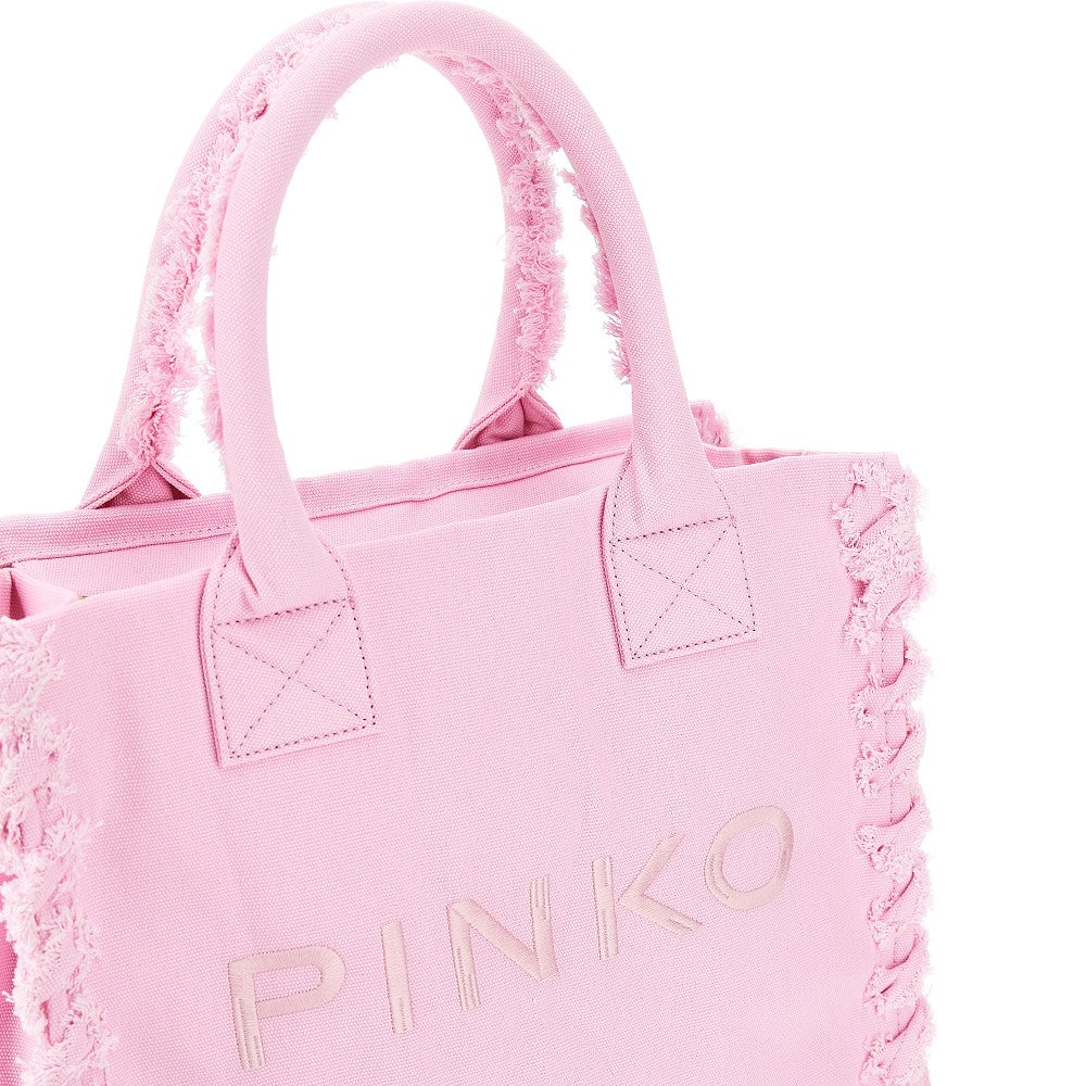Beach shopper in canvas riciclato