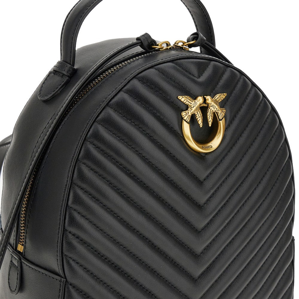 Zaino 'Love' in pelle trapuntata