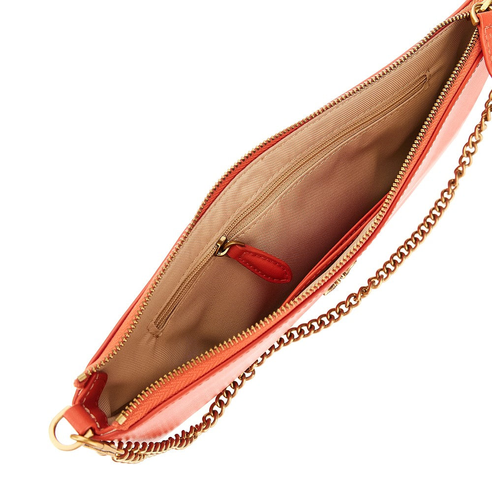 Pochette in pelle con catena