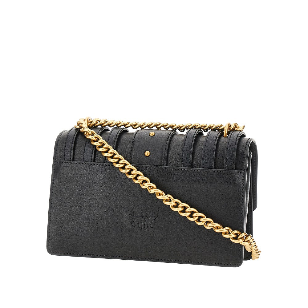 Leather mini Love One bag with straps