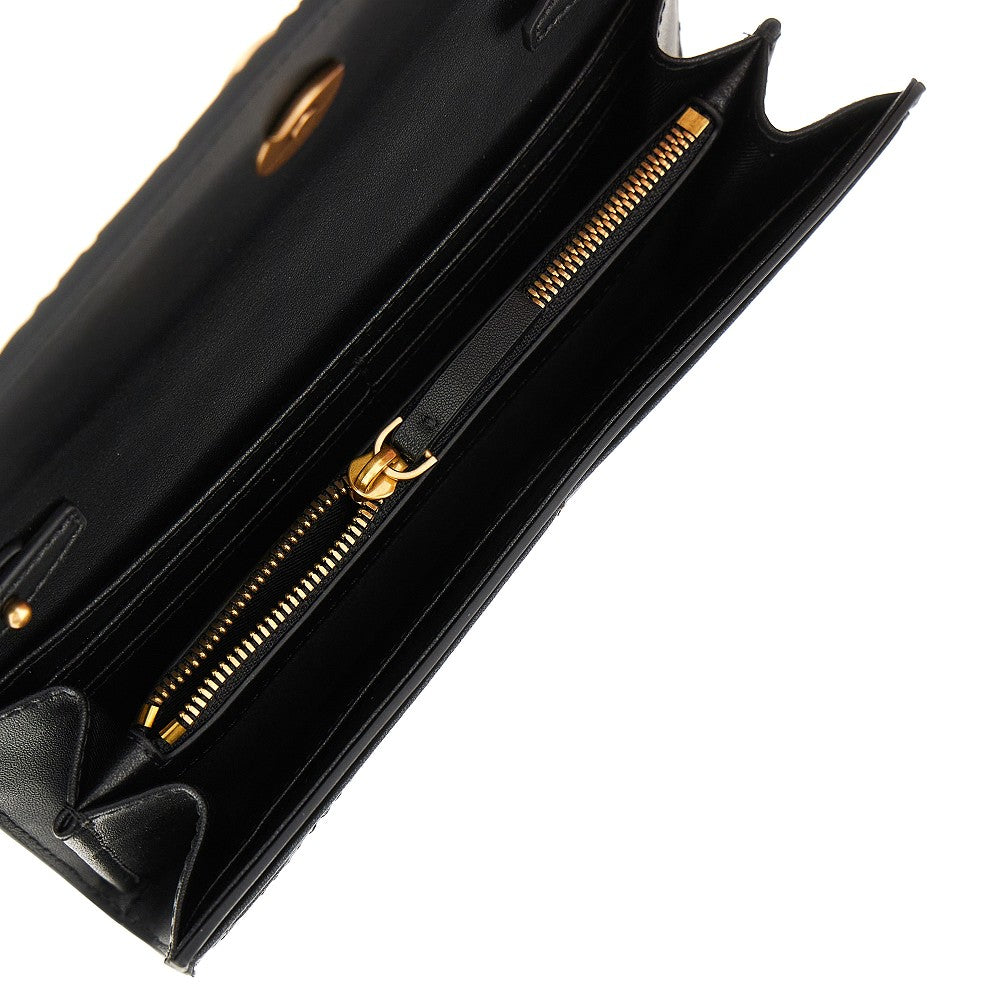 Love Birds Monogram leather clutch