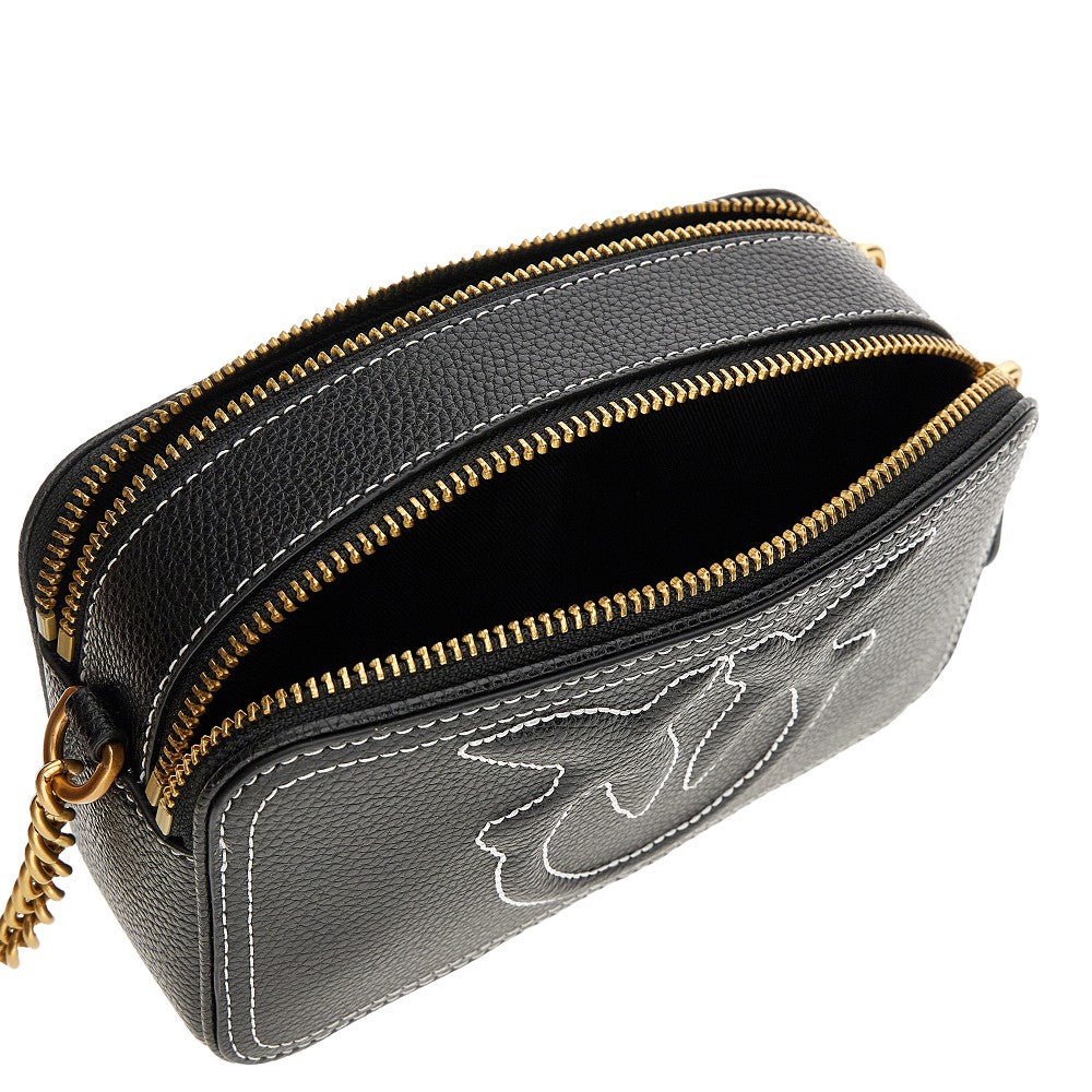 Grained leather 'Carrie' camera bag